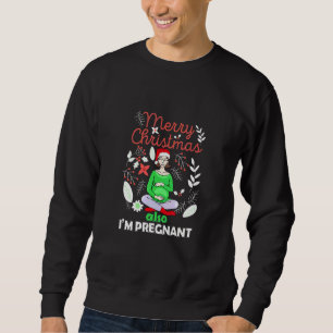 Christmas And Pregnant I Father Mother Baby Bump   Sweatshirt