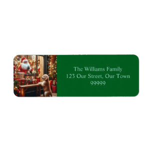 Christmas and Wishes Return Address Label