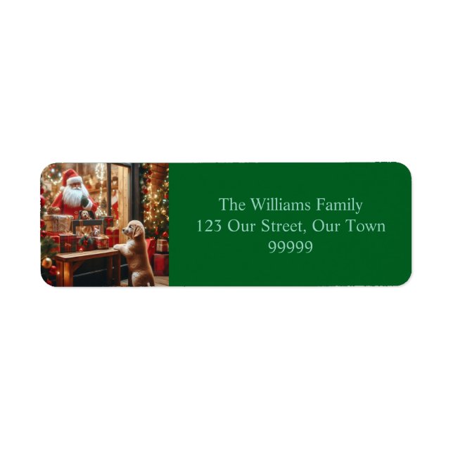 Christmas and Wishes Return Address Label (Front)