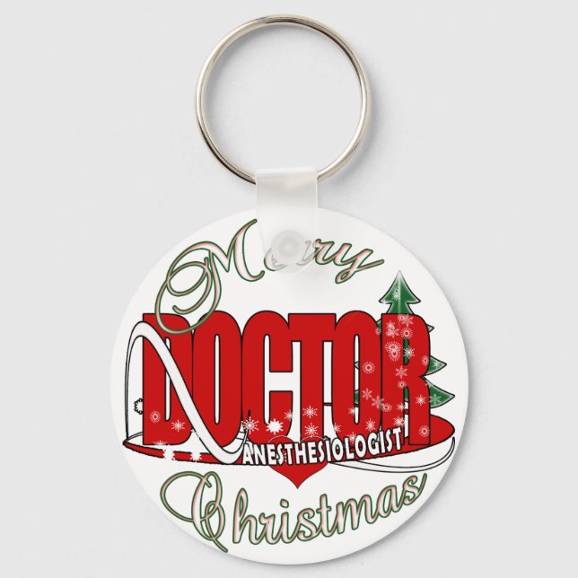 CHRISTMAS ANESTHESIOLOGIST KEY RING (Front)