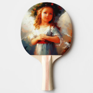 Christmas Angel (1) Ping Pong Paddle