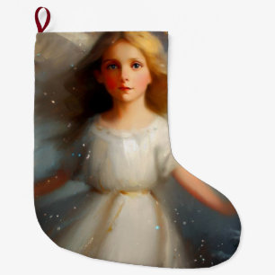 Christmas Angel 2 Large Christmas Stocking