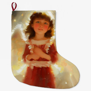 Christmas Angel 4 Large Christmas Stocking