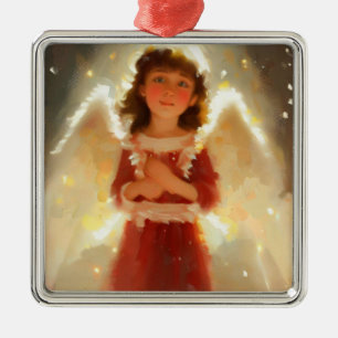 Christmas Angel 4 Metal Ornament