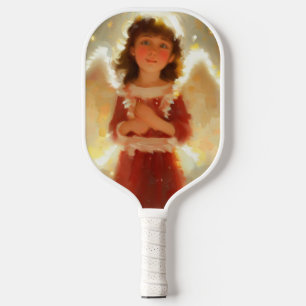Christmas Angel (4) Pickleball Paddle
