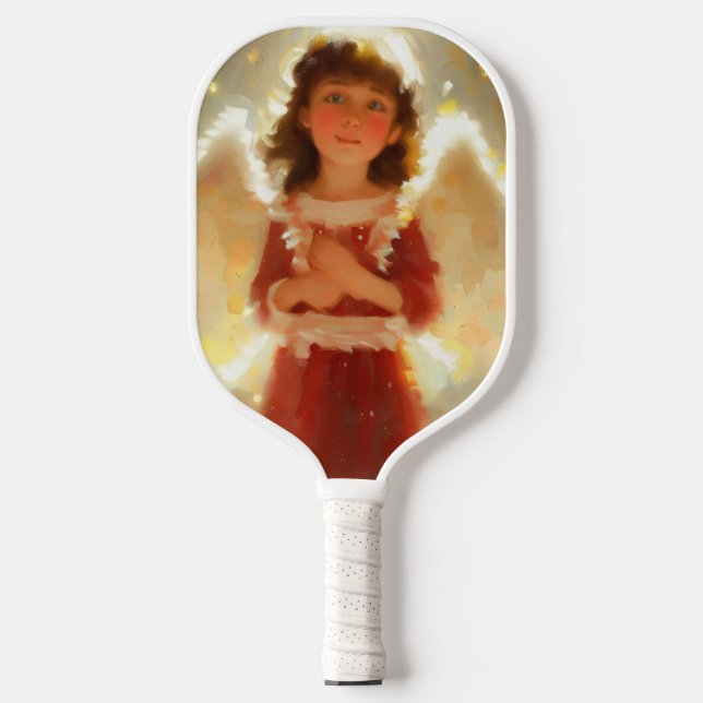 Christmas Angel (4) Pickleball Paddle (Front)