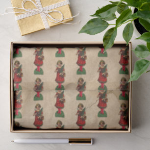 Christmas Angel Antique Victorian Girl Parchment Tissue Paper