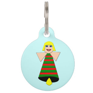 Christmas Angel Bell Custom Dog Tag