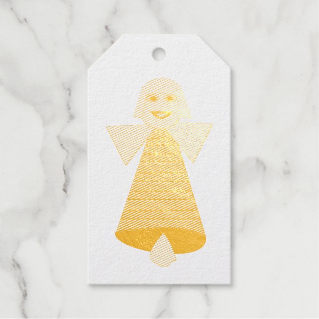 Christmas Angel Bell Custom Gift Tags (Front)