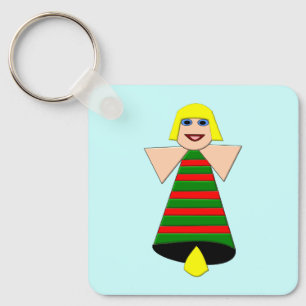 Christmas Angel Bell Custom Key Ring