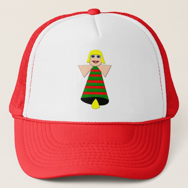 Christmas Angel Bell Festive Trucker Hat (Front)
