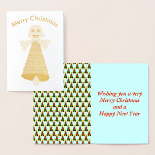 Christmas Angel Bell Foil Card