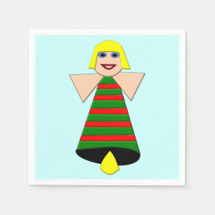 Christmas Angel Bell Paper Napkins