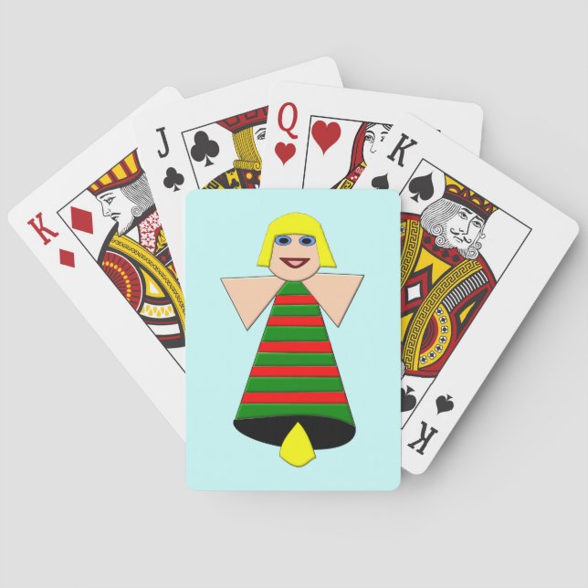 Christmas Angel Bell Playing cards (Back)