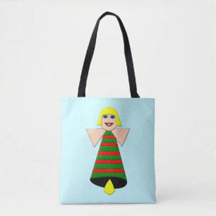 Christmas Angel Bell Tote Bag