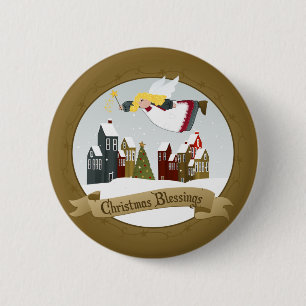 Christmas Angel Buttons / Pins