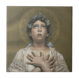 Christmas Angel (by Erulo Eroli) Ceramic Tile