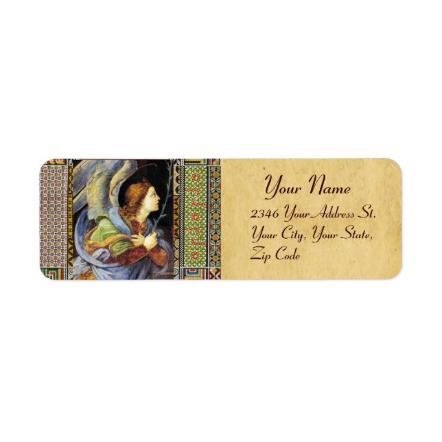 CHRISTMAS ANGEL by FILIPPINO LIPPI  Return Address Label (Front)