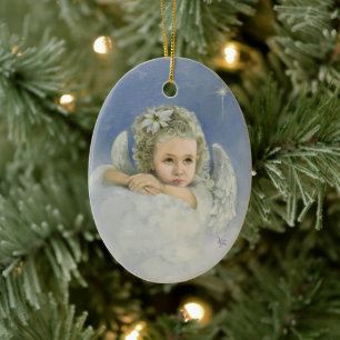 Christmas Angel Ceramic Ornament