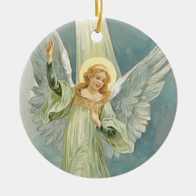 Christmas Angel Ceramic Tree Decoration (Front)