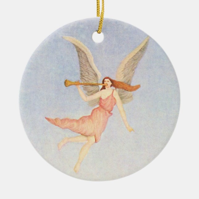 Christmas Angel Ceramic Tree Decoration (Front)