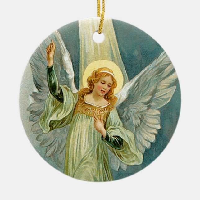 Christmas Angel Ceramic Tree Decoration (Front)