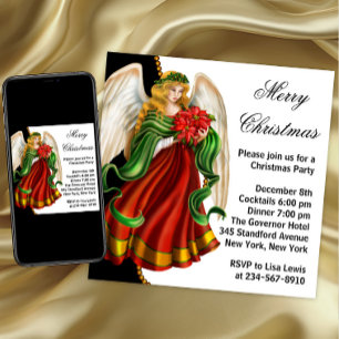 Christmas Angel Christmas Party Invitation