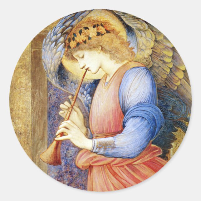 Christmas Angel Edward Burne-Jones Stickers (Front)