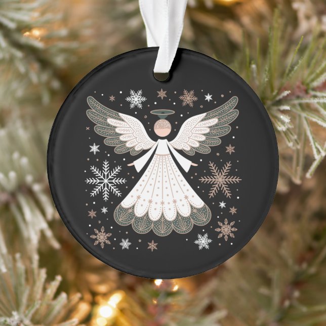 Christmas Angel Glitter Christian Xmas Religious Ornament (Tree)