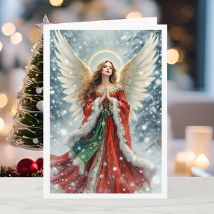 Christmas Angel Good News & Great Joy Greeting Holiday Card