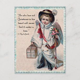 Christmas Angel Heart Holiday Postcard