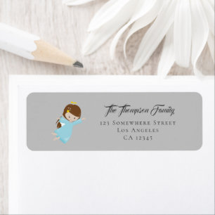 Christmas Angel House Return Name Address Label