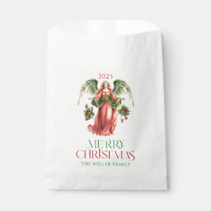 Christmas Angel Merry Christmas Typography Favour Bag