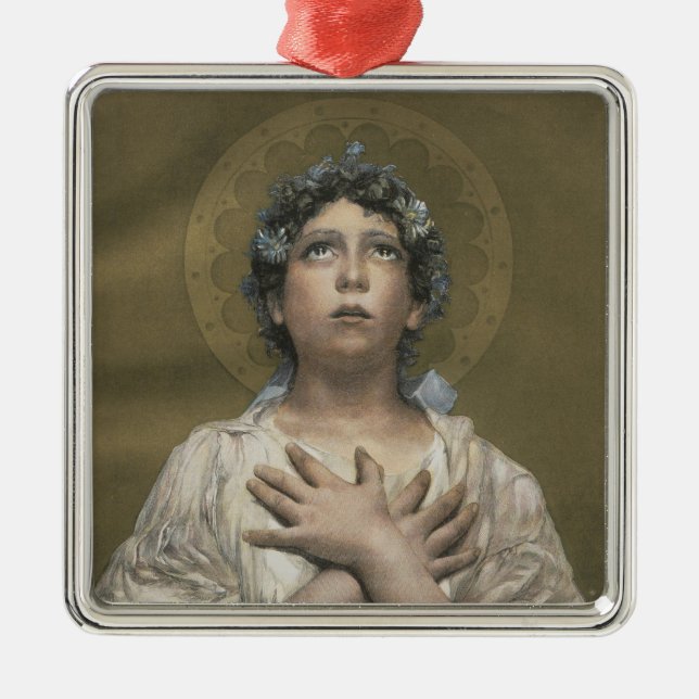 Christmas Angel  Metal Ornament (Front)