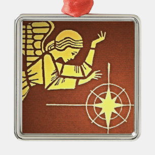 Christmas Angel Metal Tree Decoration