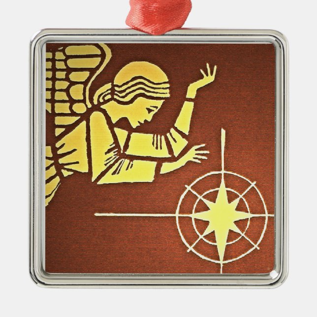 Christmas Angel Metal Tree Decoration (Front)