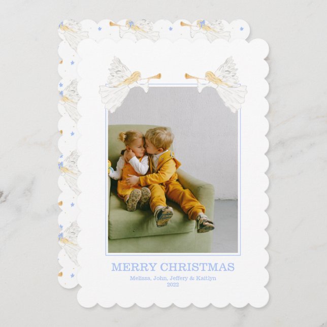 Christmas Angel Noel Christmas Greeting Cards (Front/Back)