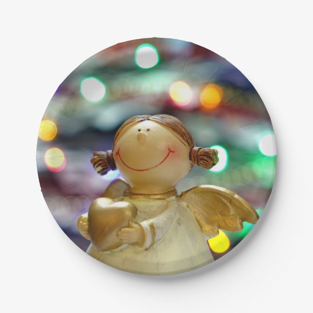 Christmas Angel Paper Plate (Front)