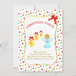 Christmas Angel Party Invitation