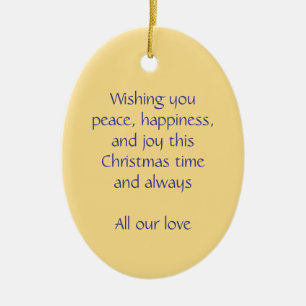 Christmas angel peace, happiness and joy ornament