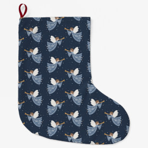 Christmas Angel Peace on Earth Holiday Heartfelt Large Christmas Stocking