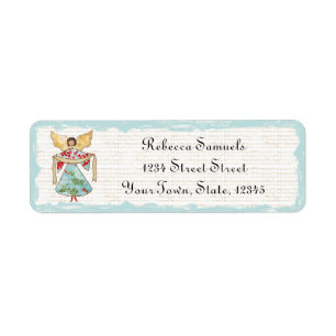 Christmas Angel Personalised Return Address Label