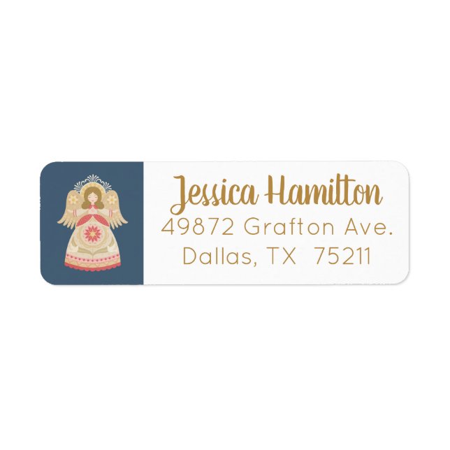 Christmas Angel Return Address Label (Front)