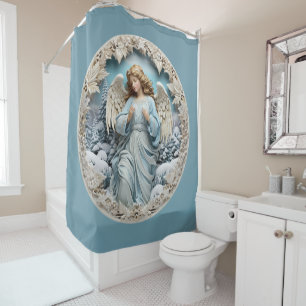 Christmas Angel Shower Curtain