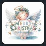 Christmas Angel Stickers<br><div class="desc">merry christmas angel stickers</div>