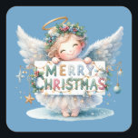 Christmas Angel Stickers<br><div class="desc">merry christmas angel stickers</div>