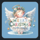 Christmas Angel Stickers<br><div class="desc">merry christmas angel stickers</div>