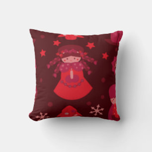 CHRISTMAS ANGEL THROW PILLOW - RED HOME GOODS