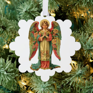 Christmas angel tree decoration card