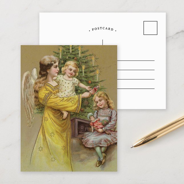 Christmas Angel | Vintage Holiday Postcard (Creator Uploaded)